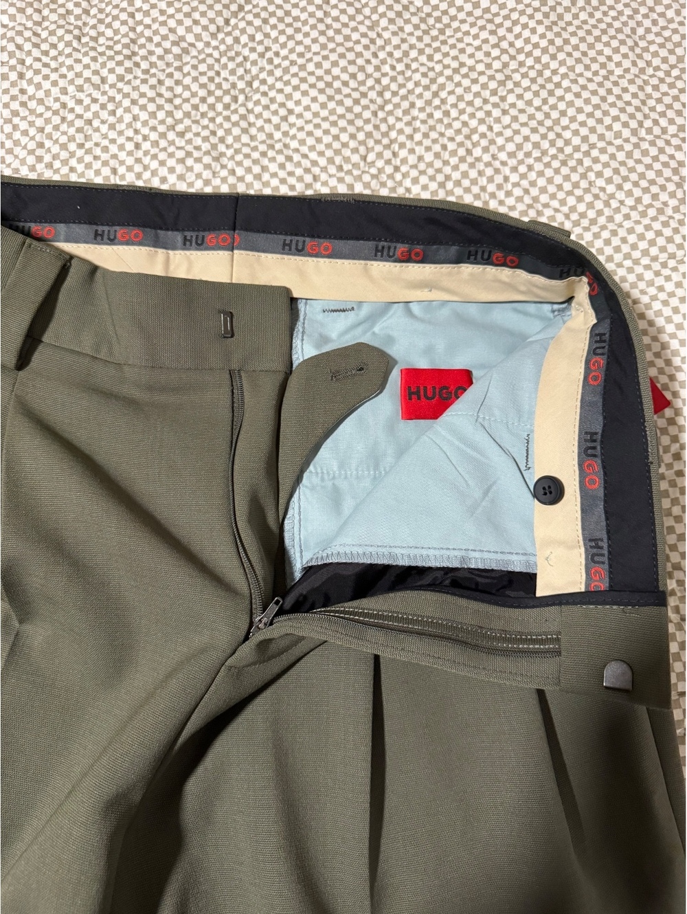 HUGO by Hugo Boss Men’s Harly243F1 Modern Fit Wool Blend Pants Olive 30R NWT - Picture 5 of 8